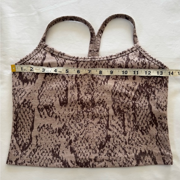 Beyond Yoga Printed Slim Racerback Cropped Tank 
Color- Chai Cobra/Size Small - Picture 5 of 8